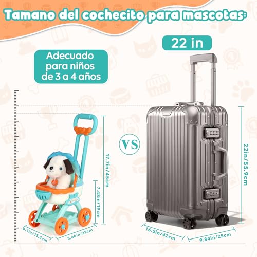 Lehoo Castle Maletin Medicos Juguete, Veterinario Juguete con Cochecit de Juguete, Kit Medico Infantil con Perro de Peluche, Doctora Juguetes, Juguetes Niña 3 Años - Imagen 3