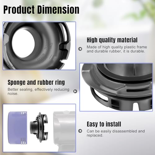 Cubierta trasera de motor de repuesto para aspiradora Dyson V7 V8 - Imagen 4