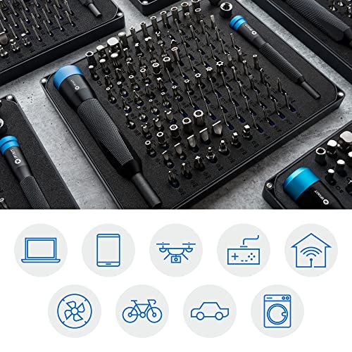 iFixit Manta Precision Bit Set, juego de 112 puntas atornillador (4 mm y 1/4 pulgadas) para bricolaje y reparación de dispositivos electrónicos - Imagen 3