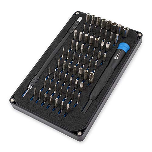 iFixit Mako Precision Bit Set, juego de 64 puntas de precisión (4 mm) y mango destornillador, para reparacion de moviles, consolas, ordenadores, etc