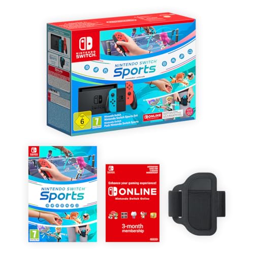 Nintendo Switch plus Nintendo Switch Sports y 3 meses Nintendo Membresía Switch Online