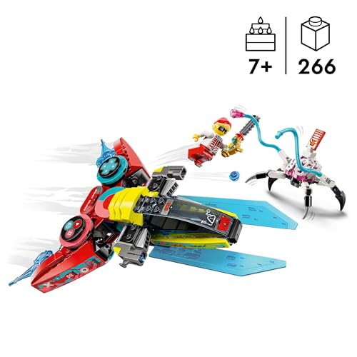 LEGO DREAMZzz Mando Jet de Cooper de Juguete con Minifigura y Figura de Araña, Regalo de Cumpleaños para Niños y Niñas de 7 Años o Más, Juguetes 2 en 1 con Avión, Helicóptero y Joystick 71489 - Imagen 2