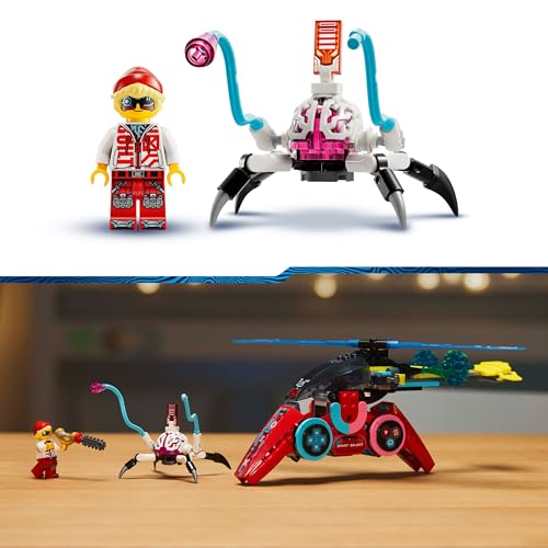 LEGO DREAMZzz Mando Jet de Cooper de Juguete con Minifigura y Figura de Araña, Regalo de Cumpleaños para Niños y Niñas de 7 Años o Más, Juguetes 2 en 1 con Avión, Helicóptero y Joystick 71489 - Imagen 4