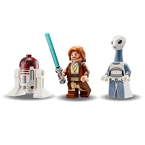 Lego Star Wars Caza Estelar Jedi de OBI-WAN Kenobi, Nave de Juguete de Construcción, Regalo para Niños y Niñas de 7 Años o Más, Droide R4-P17, Taun We y Espadas Láser 75333 - Imagen 5