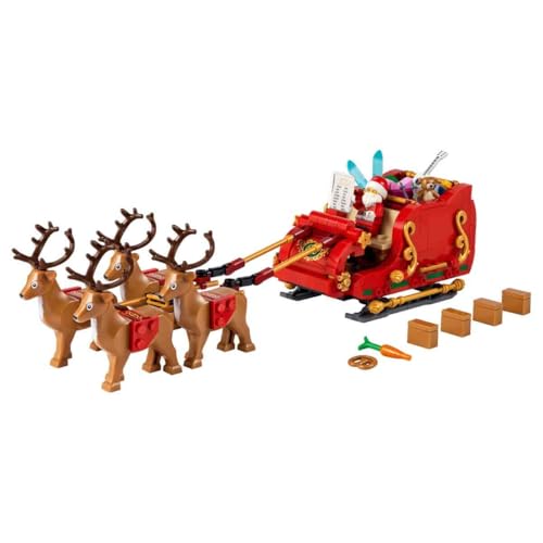LEGO Trineo de Papá Noel Decorativo de Navidad para Dormitorio o Salón, Juguete de Construcción con Minifigura y Figuras de Renos, Regalo Navideño para Niños y Niñas de 9 Años o Más 40499 - Imagen 4