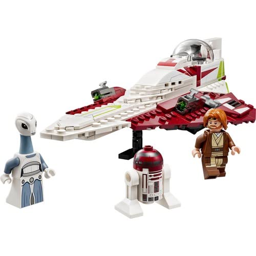 Lego Star Wars Caza Estelar Jedi de OBI-WAN Kenobi, Nave de Juguete de Construcción, Regalo para Niños y Niñas de 7 Años o Más, Droide R4-P17, Taun We y Espadas Láser 75333 - Imagen 4