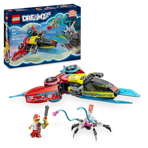 LEGO DREAMZzz Mando Jet de Cooper de Juguete con Minifigura y Figura de Araña, Regalo de Cumpleaños para Niños y Niñas de 7 Años o Más, Juguetes 2 en 1 con Avión, Helicóptero y Joystick 71489