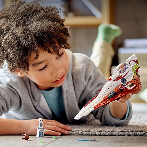 Lego Star Wars Caza Estelar Jedi de OBI-WAN Kenobi, Nave de Juguete de Construcción, Regalo para Niños y Niñas de 7 Años o Más, Droide R4-P17, Taun We y Espadas Láser 75333 - Imagen 7