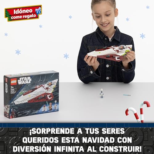 Lego Star Wars Caza Estelar Jedi de OBI-WAN Kenobi, Nave de Juguete de Construcción, Regalo para Niños y Niñas de 7 Años o Más, Droide R4-P17, Taun We y Espadas Láser 75333 - Imagen 11