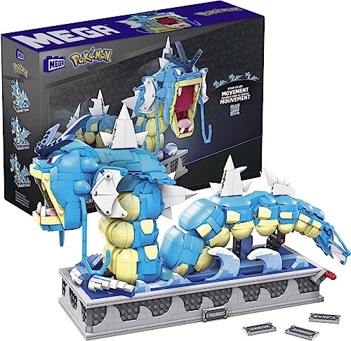 MEGA Construx Pokemon Coleccionistas Gyarados Figura cinemática de bloques de construcción, juguete +10 años (Mattel HGC24)