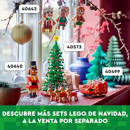 LEGO Trineo de Papá Noel Decorativo de Navidad para Dormitorio o Salón, Juguete de Construcción con Minifigura y Figuras de Renos, Regalo Navideño para Niños y Niñas de 9 Años o Más 40499 - Imagen 8