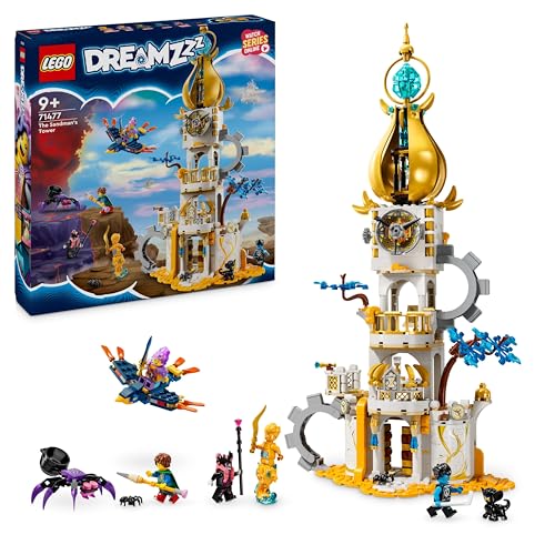 LEGO DREAMZzz 2 en 1 Torre del Sandman, Castillo de Juguete Infantil con Araña y Pájaro de Juguete, Regalo de Fantasía para Niños y Niñas de 9 Años o Más 71477