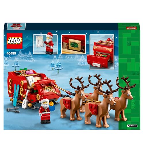 LEGO Trineo de Papá Noel Decorativo de Navidad para Dormitorio o Salón, Juguete de Construcción con Minifigura y Figuras de Renos, Regalo Navideño para Niños y Niñas de 9 Años o Más 40499 - Imagen 10